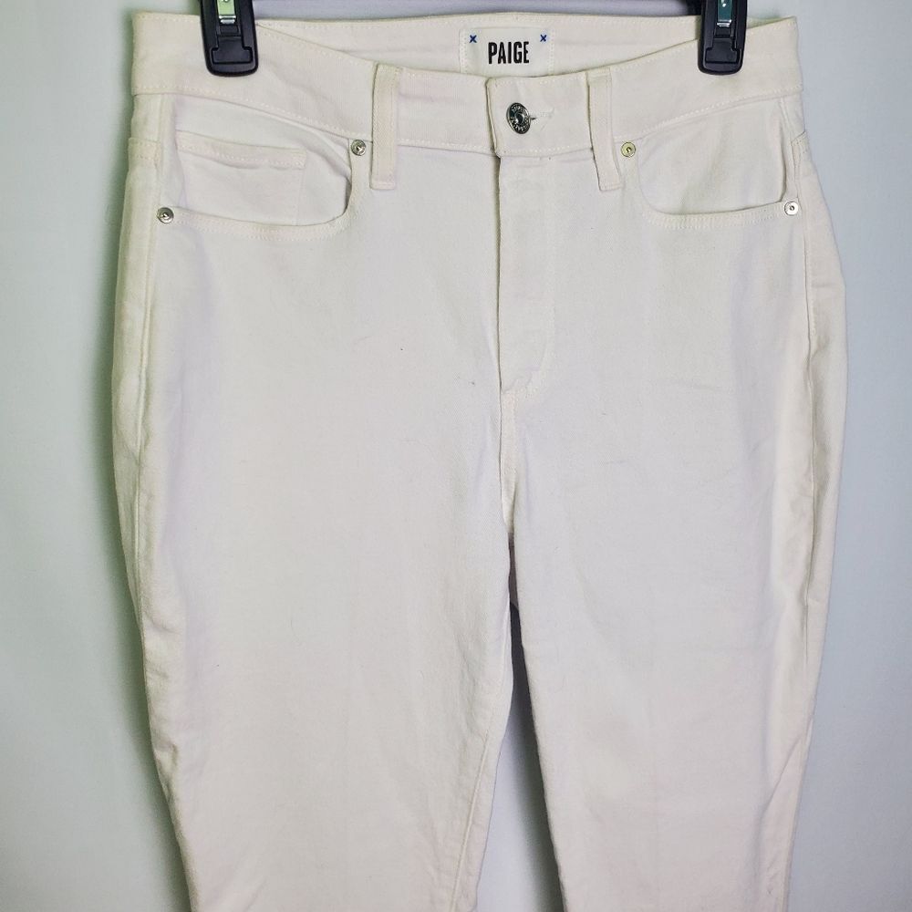 Paige White Hourglass High Rise Boot Jeans Size 29 - Picture 4 of 9